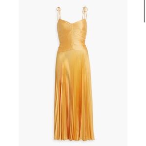 DEREK LAM 10 CROSBY Rochelle pleated satin-crepe midi dress